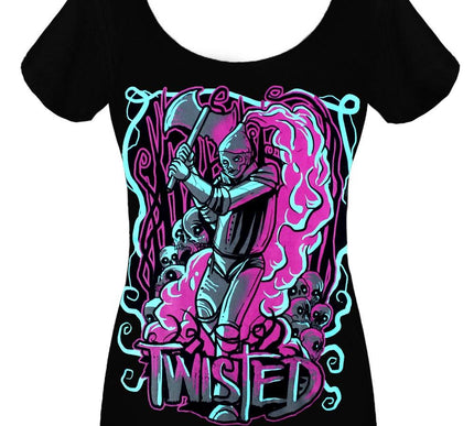 Twisted Apparel Tinman Scoop Neck T-Shirt | Black
