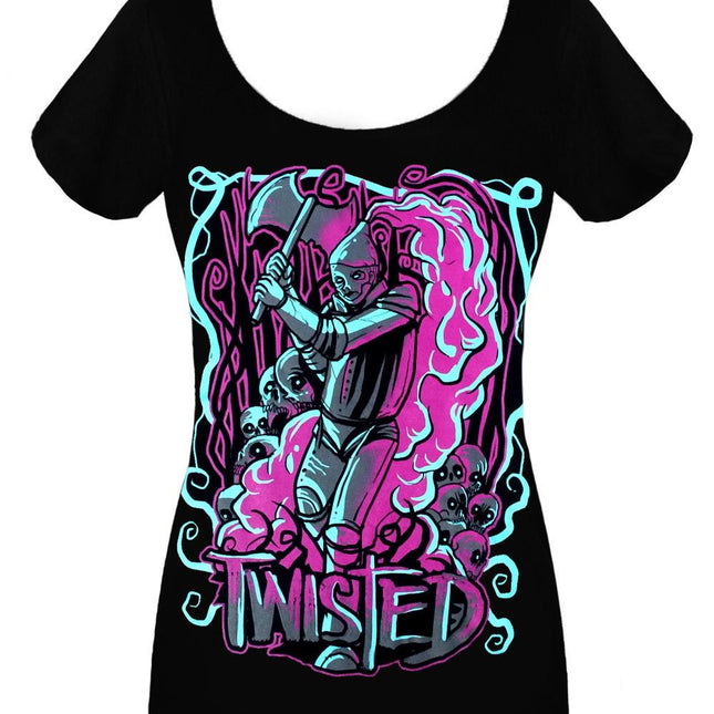 Twisted Apparel Tinman Scoop Neck T-Shirt | Black