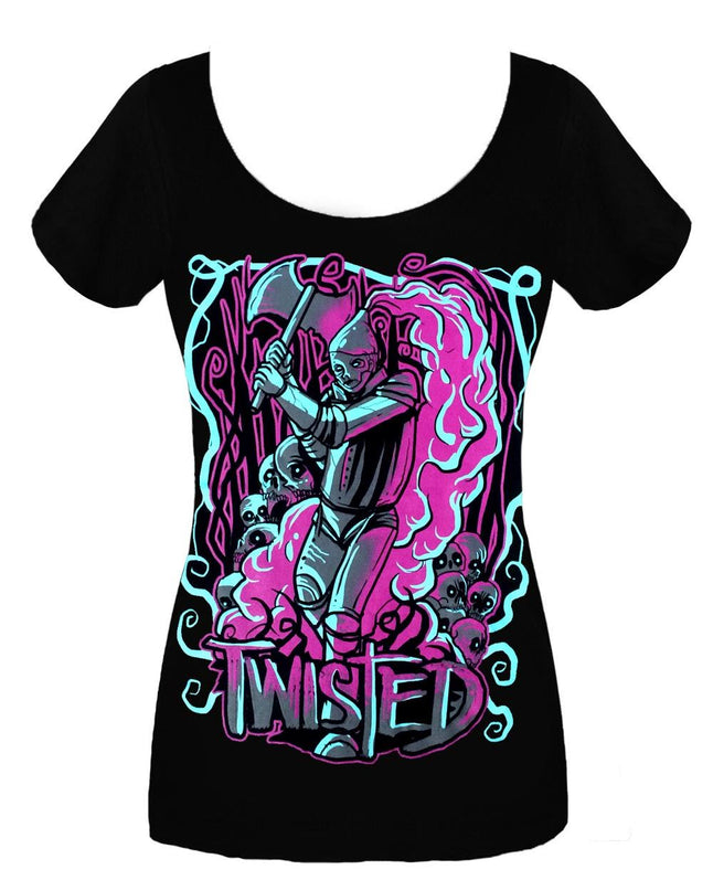 Twisted Apparel Tinman Scoop Neck T-Shirt | Black
