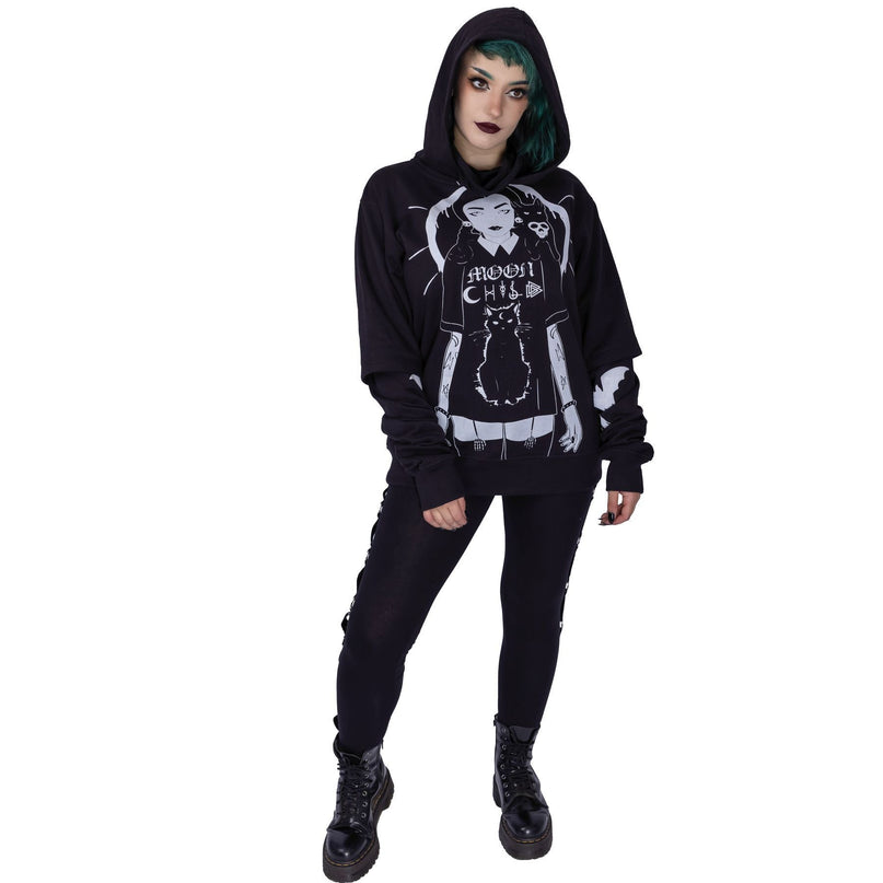 Heartless Wednesday Moon Hoody | Black
