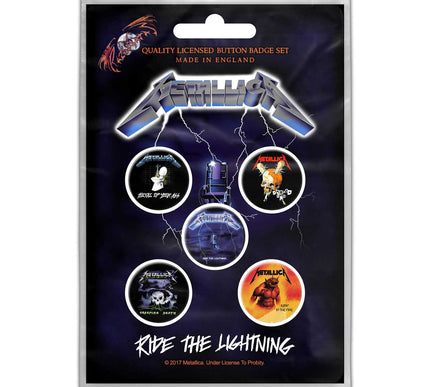 Metallica Ride The Lightning Button Badg