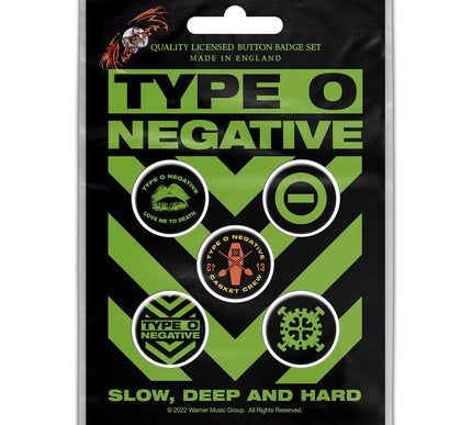 Type O Negative Slow Button Badge Pack