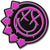 Blink 182 Pink Neon Six Arrows Smiley Woven Patch