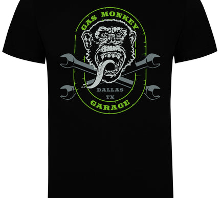 Gas Monkey Garage Cross Spanners T-Shirt | Black