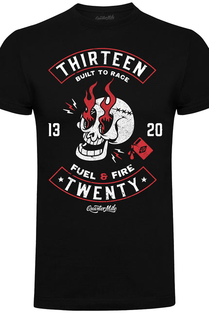 Quarter Mile Fuel & Fire T-Shirt | Black