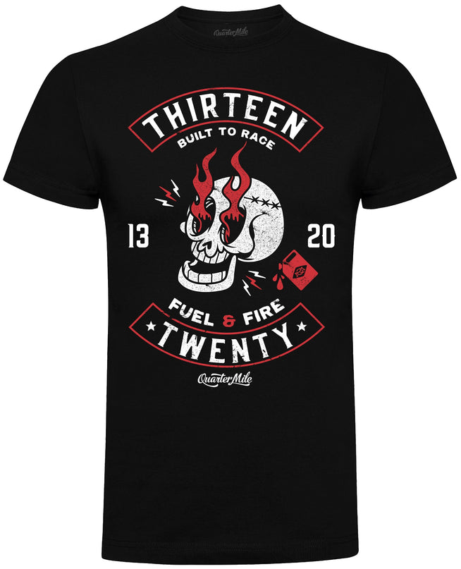 Quarter Mile Fuel & Fire T-Shirt | Black