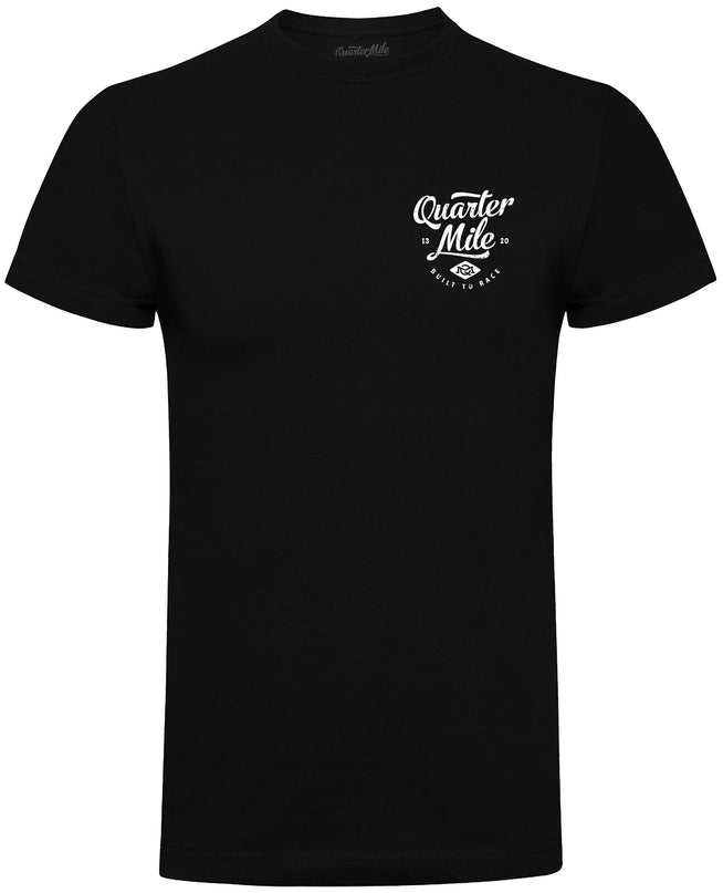 Quarter Mile Stacked T-Shirt | Black