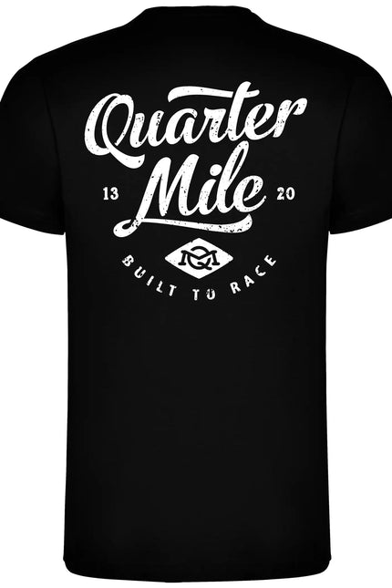 Quarter Mile Stacked T-Shirt | Black