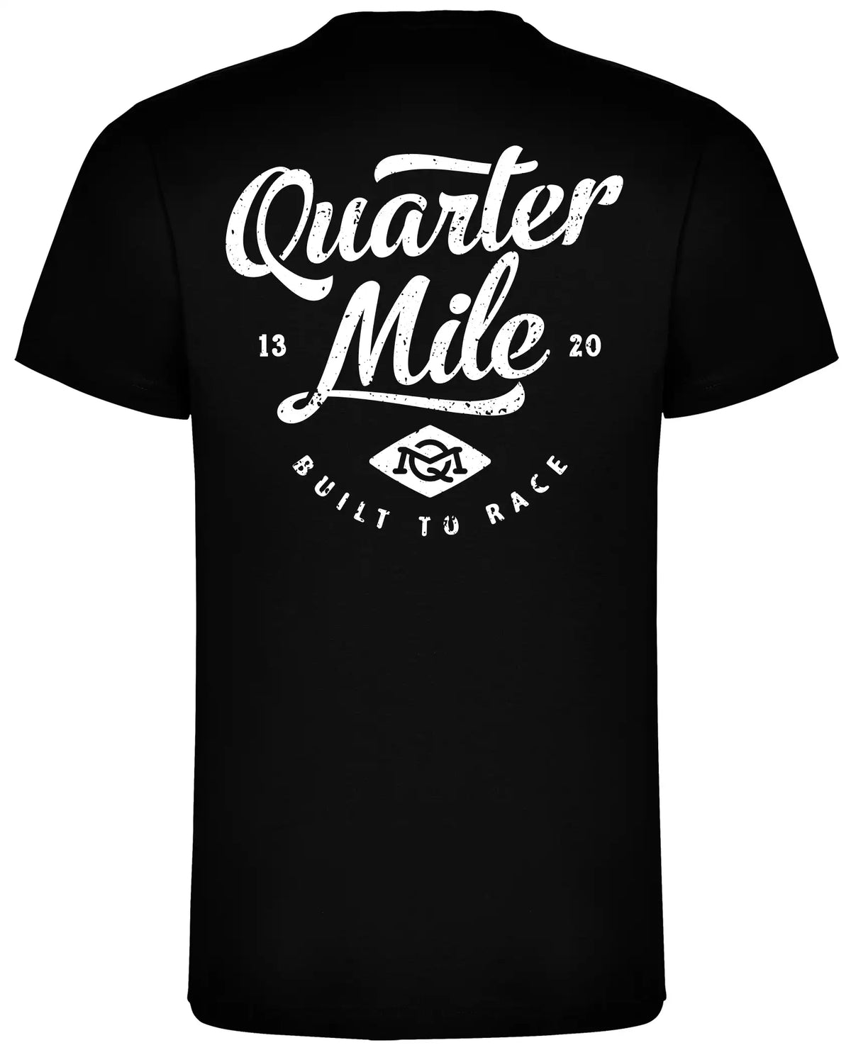 Quarter Mile Stacked T-Shirt | Black