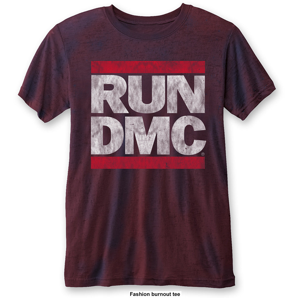 Run DMC T-Shirt | DMC Logo Burnout Blue/Red