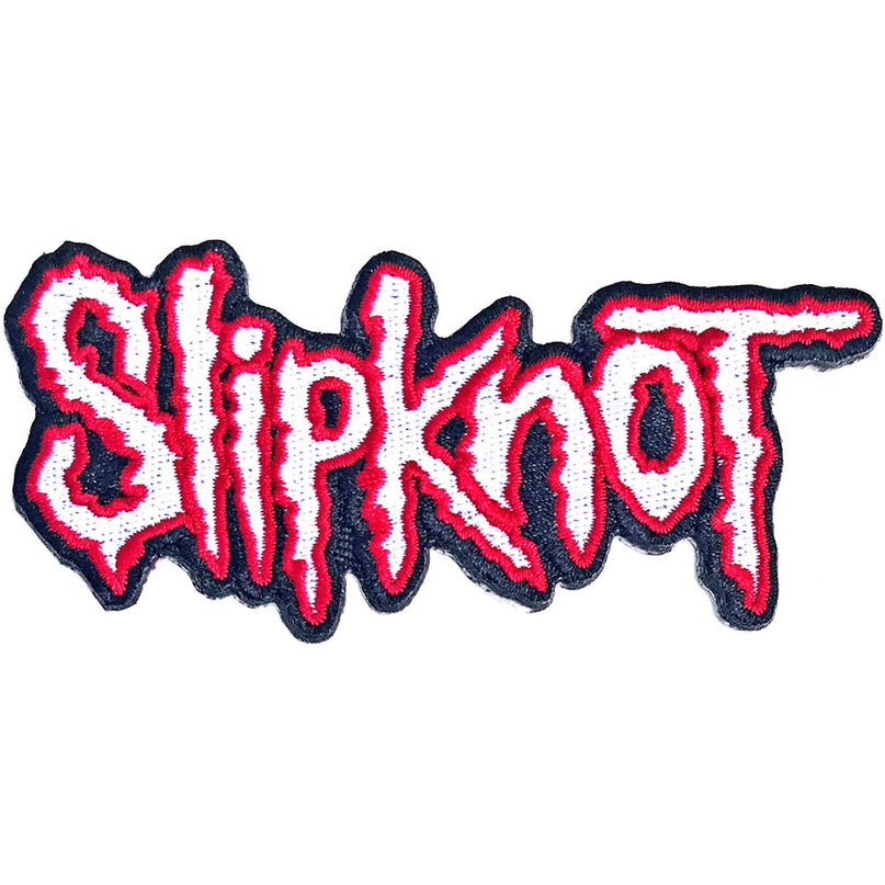 Slipknot Cut-Out Logo Red Border Woven Patch