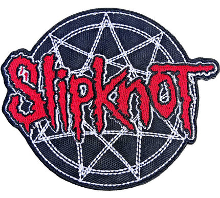 Slipknot Red Logo Over Nonogram Woven Patch