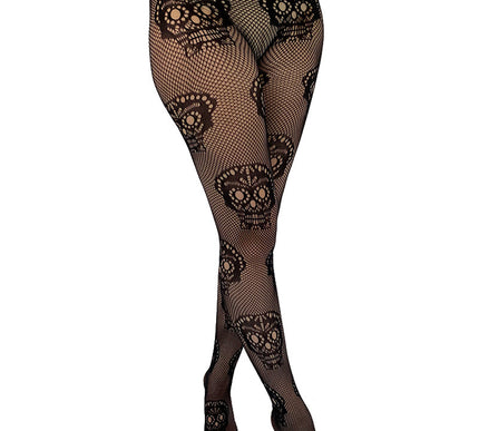 Pamela Mann Net Tights | Sugar Skull