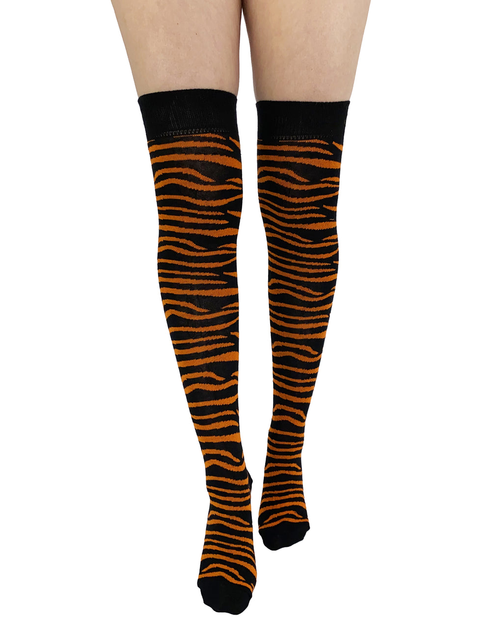Pamela Mann OTK Socks | Zebra Orange/Black