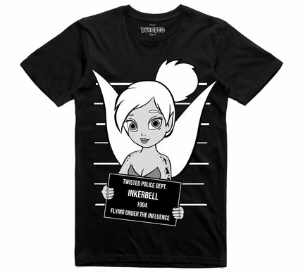 Twisted Tinkerbelle Mugshot T-Shirt | Black