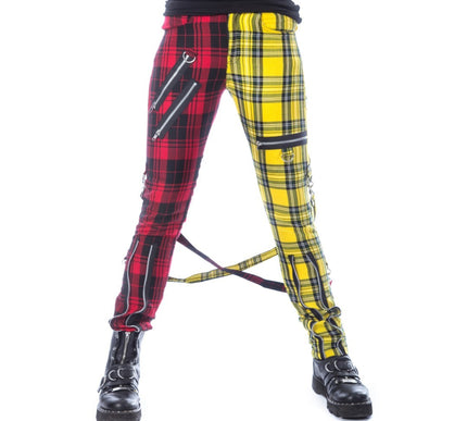 Chemical Black Ordelia Pants | Red/Yellow Tartan