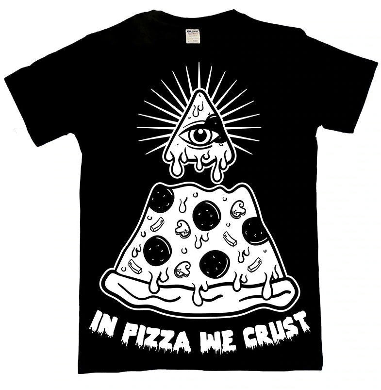 Luna Cult In Pizza We Crust T-Shirt | Black