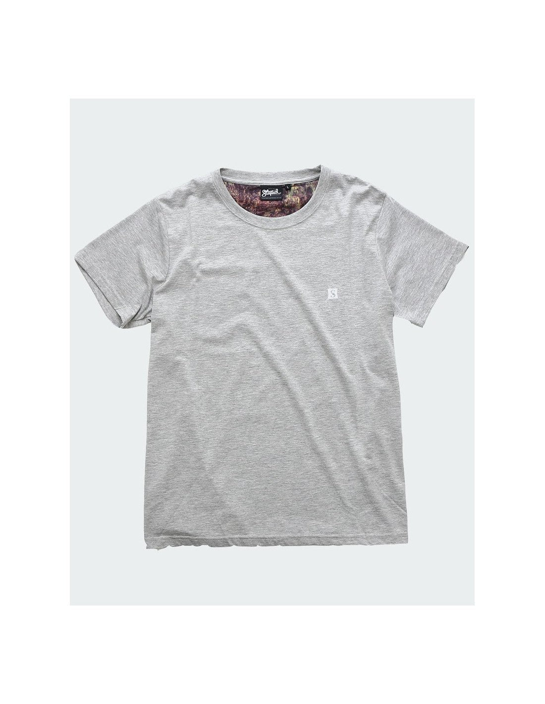 Stupid Fold Up T-Shirt- Grey Marl