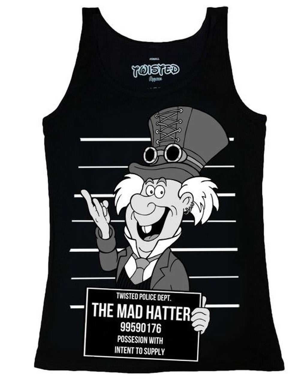 Twisted Mad Hatter Mugshot Vest